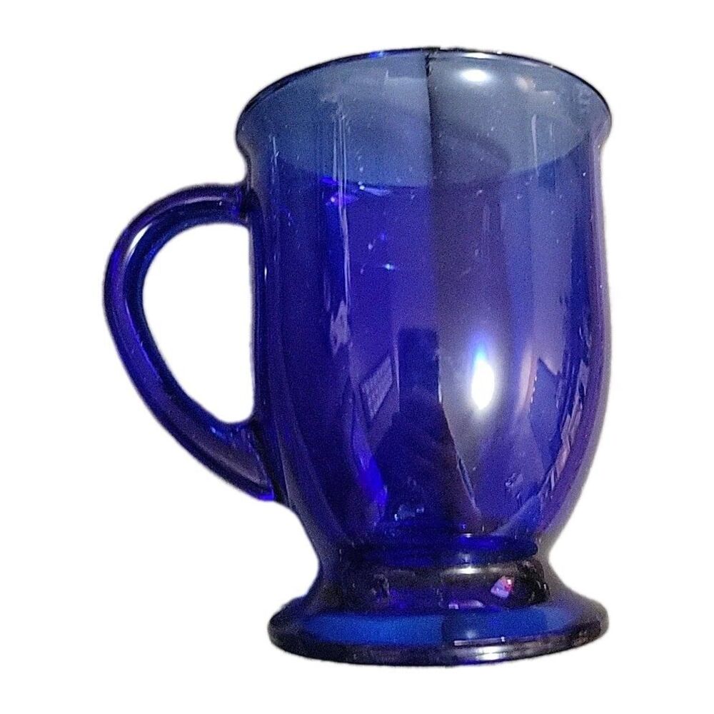 Anchor Hocking Mug - Cobalt Blue - Flared Lip - 16 oz